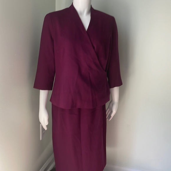 Talbots Raspberry Wool Suit - Picture 1 of 15